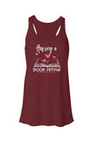 Flowy Racerback Tank - Affair Maroon/White