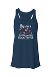 Flowy Racerback Tank - Affair Midnight Blue/White