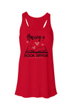 Flowy Racerback Tank - Red/Black