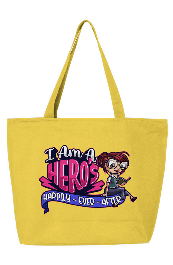 25L Zippered Tote Yellow Hero's Happily Ever After