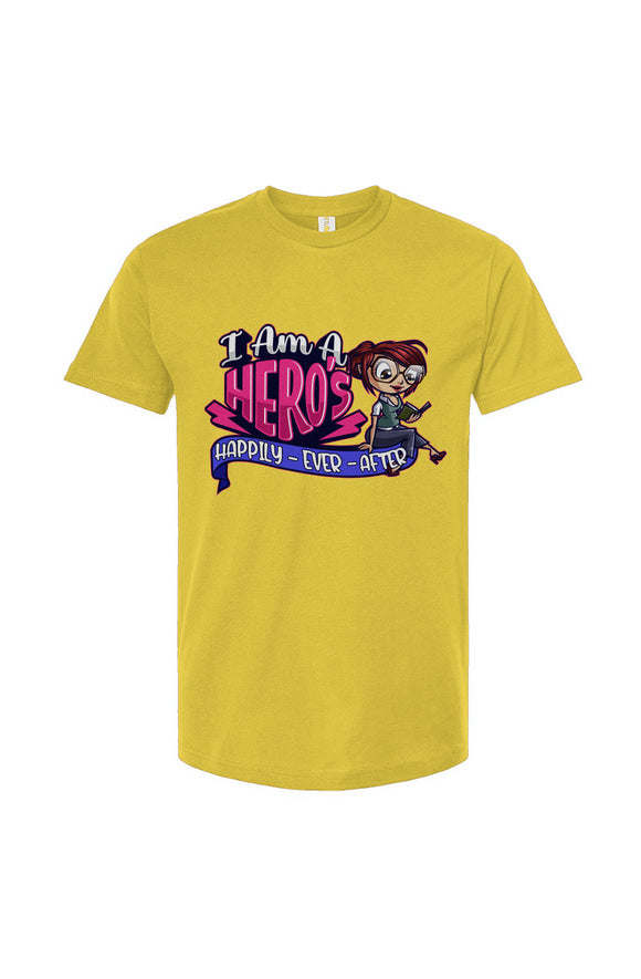 Tultex Unisex T Shirt Yellow Hero's Happily Ever A