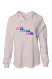 Womens Lightweight Hooded Sweatshirt - Love Blush