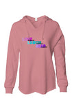 Womens Lightweight Hooded Sweatshirt - Love Rose