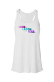 Flowy Racerback Tank - Love White