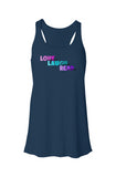 Flowy Racerback Tank - Love Navy